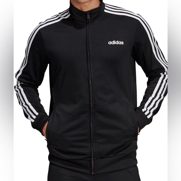 Adidas Men's Black Track Jacket💙NEW WITH TAG OUT💙 - Picture 1 of 16